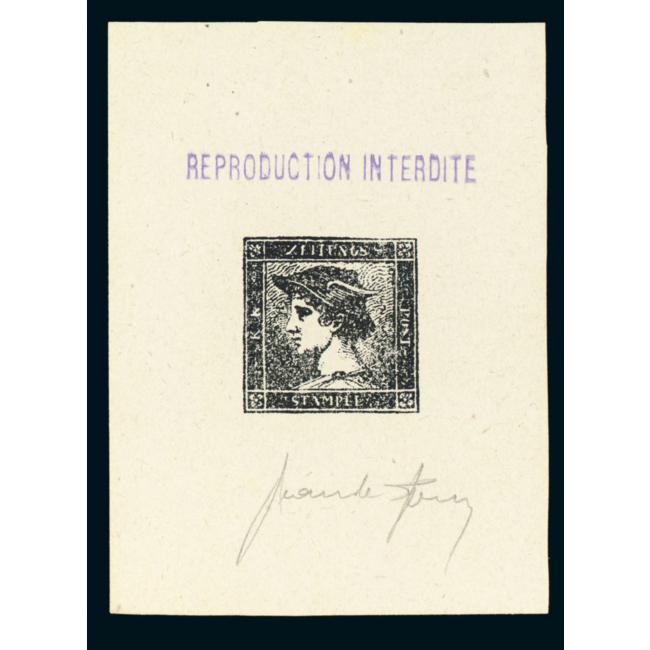 Blackprint Sperati forgery, image obtained from a Sotheby auction