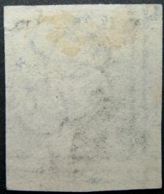 Backside of the 10 c stamp, note the watermark