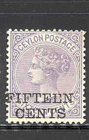 'FIFTEEN CENTS' on 16 c lilac