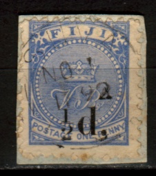 '1/2 d.' on 1 p blue