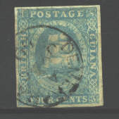 4 c blue (postage above)