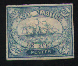 20 c blue, genuine 