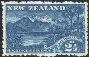 'Wakatipu', with 'POSTAGE & REVENUE' at bottom left