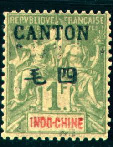 1 F green, 'CANTON'