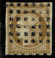 10 c brown typical cancellation