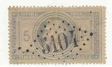 5 Fr grey cancellation '5104'