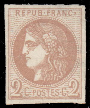 2 c brown (Bordeaux issue)