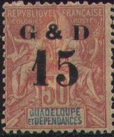 '15' on 50 c red