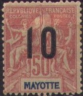 '10' on 50 c red