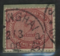 2 Mk stamp of Germany used in Shanghai