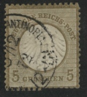 "Constantinopel" Cancellation on 5 g stamp of Germany