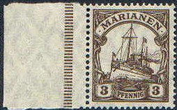 3 p brown with watermark lozanges.