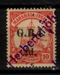 '2 d.' on 10 p red