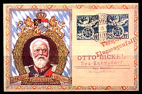 two stamps on postcard