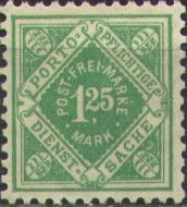 1 M 25 p green