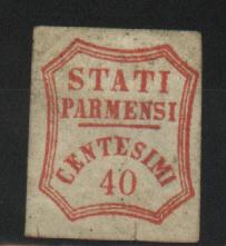 40 c red, probably a forgery! The '4' is different