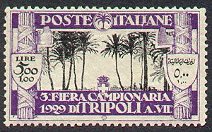 1929 issue 5 L violet and black