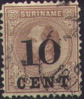 '10 CENT' on 30 c brown