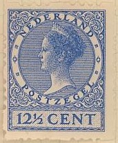 12 1/2 c blue, with special perforation at four sides