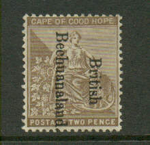 2 p brown, downwards