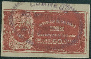 Fiscal stamp used as postage stamp