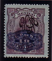 10 c on 1 c with additional small 'GCM' overprint