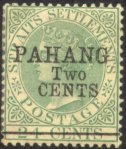 'PAHANG TWO CENTS' on 24 c green