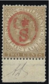 2 c brown (red overprint)