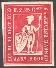 Geneva fiscal stamp