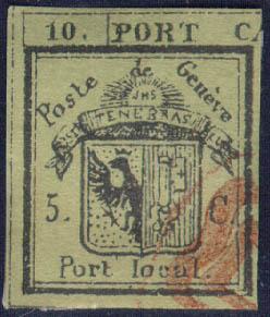 Left side of the stamp
