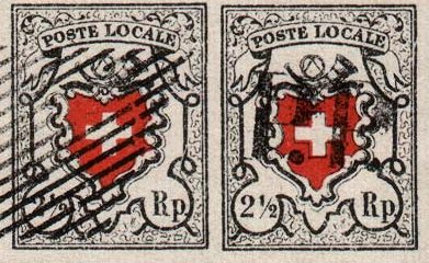 Fournier forgery? left: without black outline cross, right: with