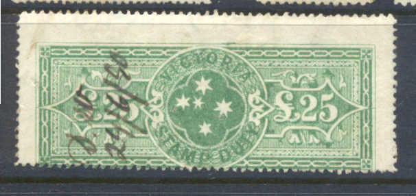 Stamp duty $25 green